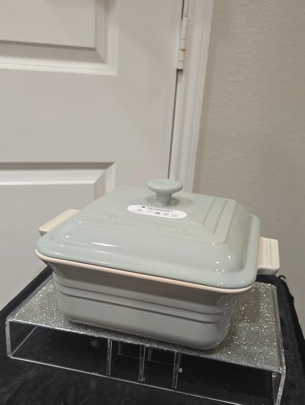Le Creuset Classic 3L Square Dish w/Lid- Pistachio